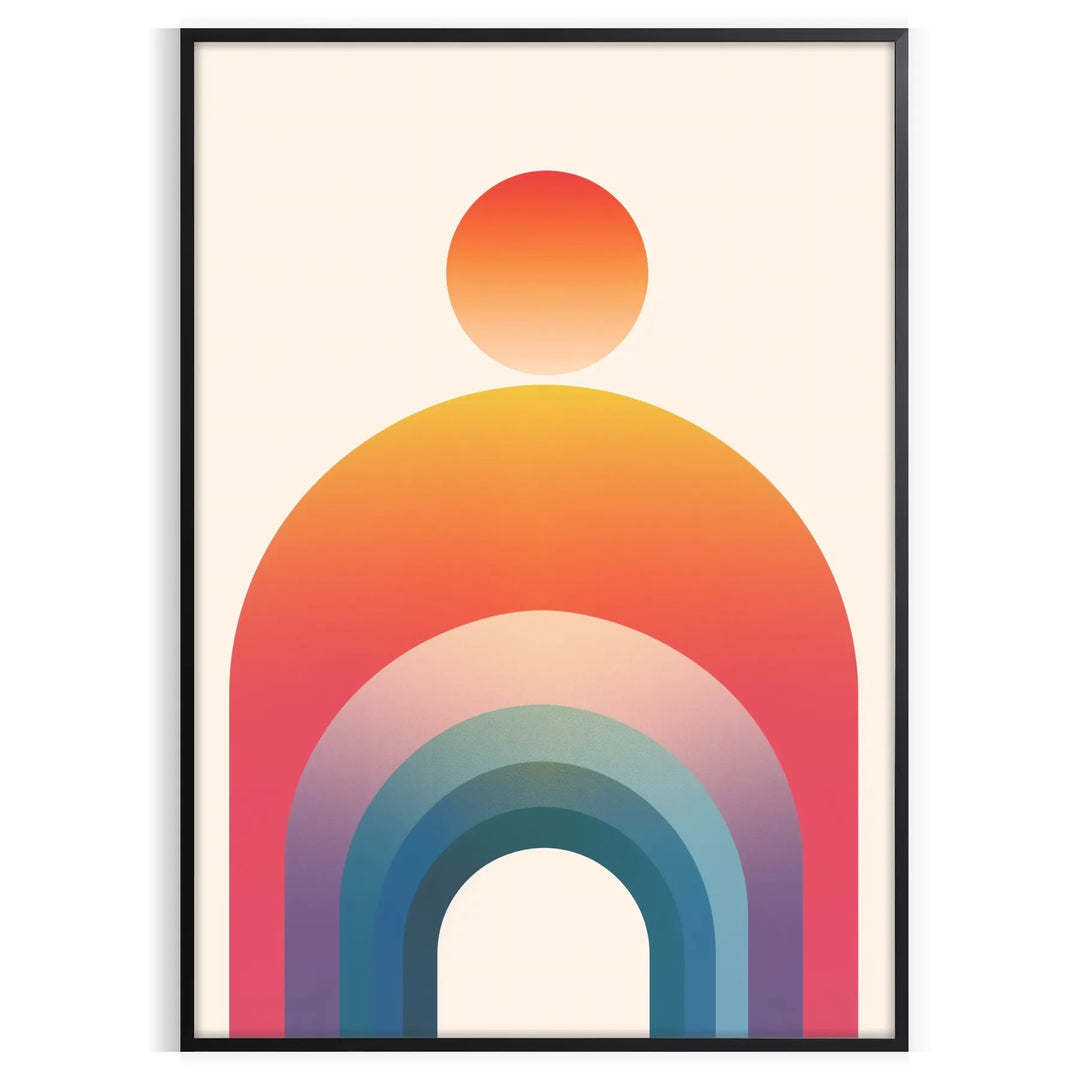 Geometric shapes in gray and orange on a minimal background