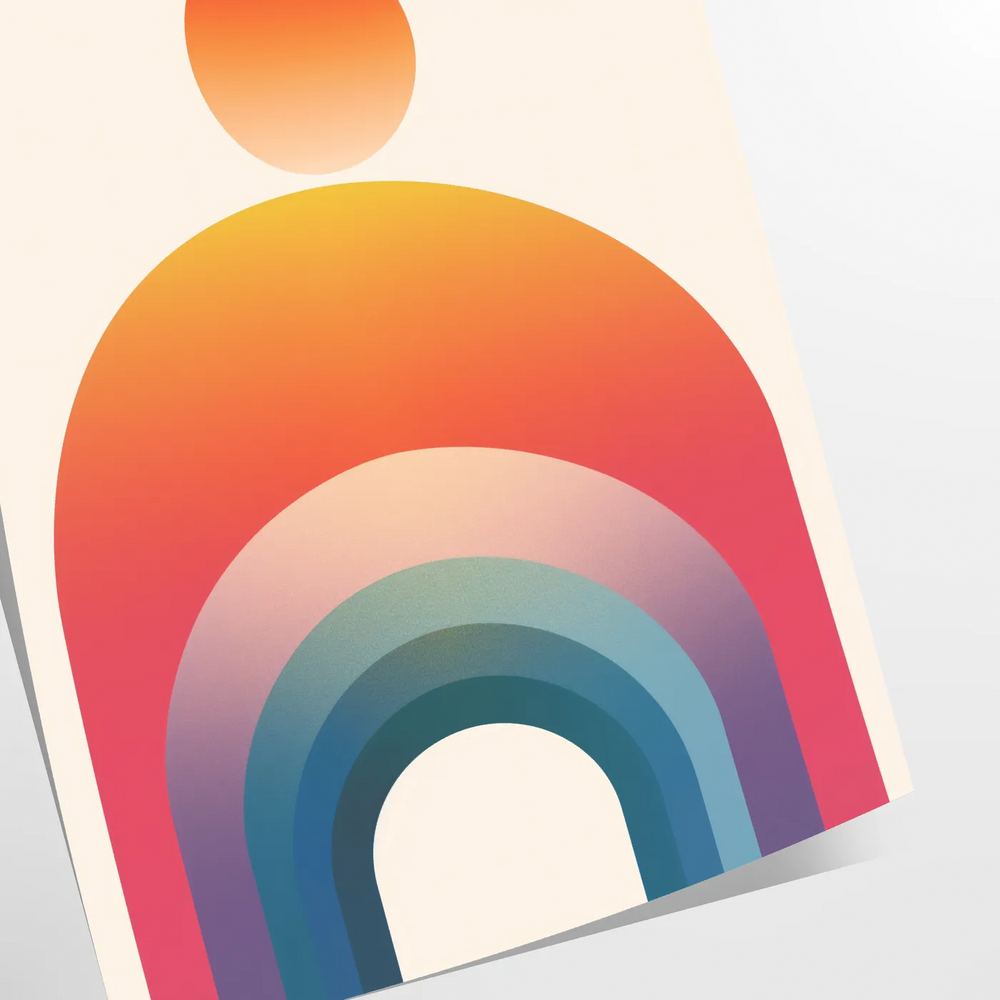 Geometric shapes in gray and orange on a minimal background
