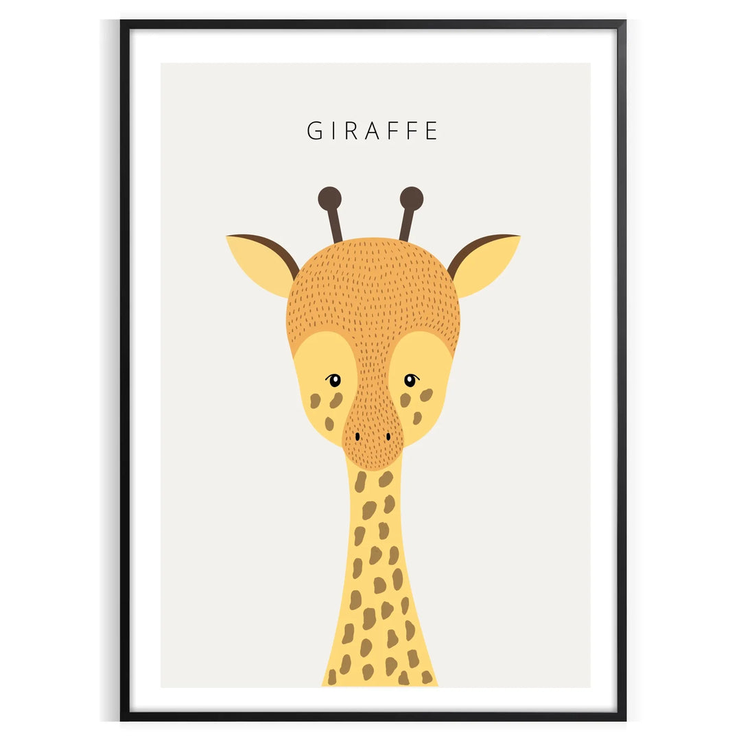 A giraffe silhouette against a textured brown and green background