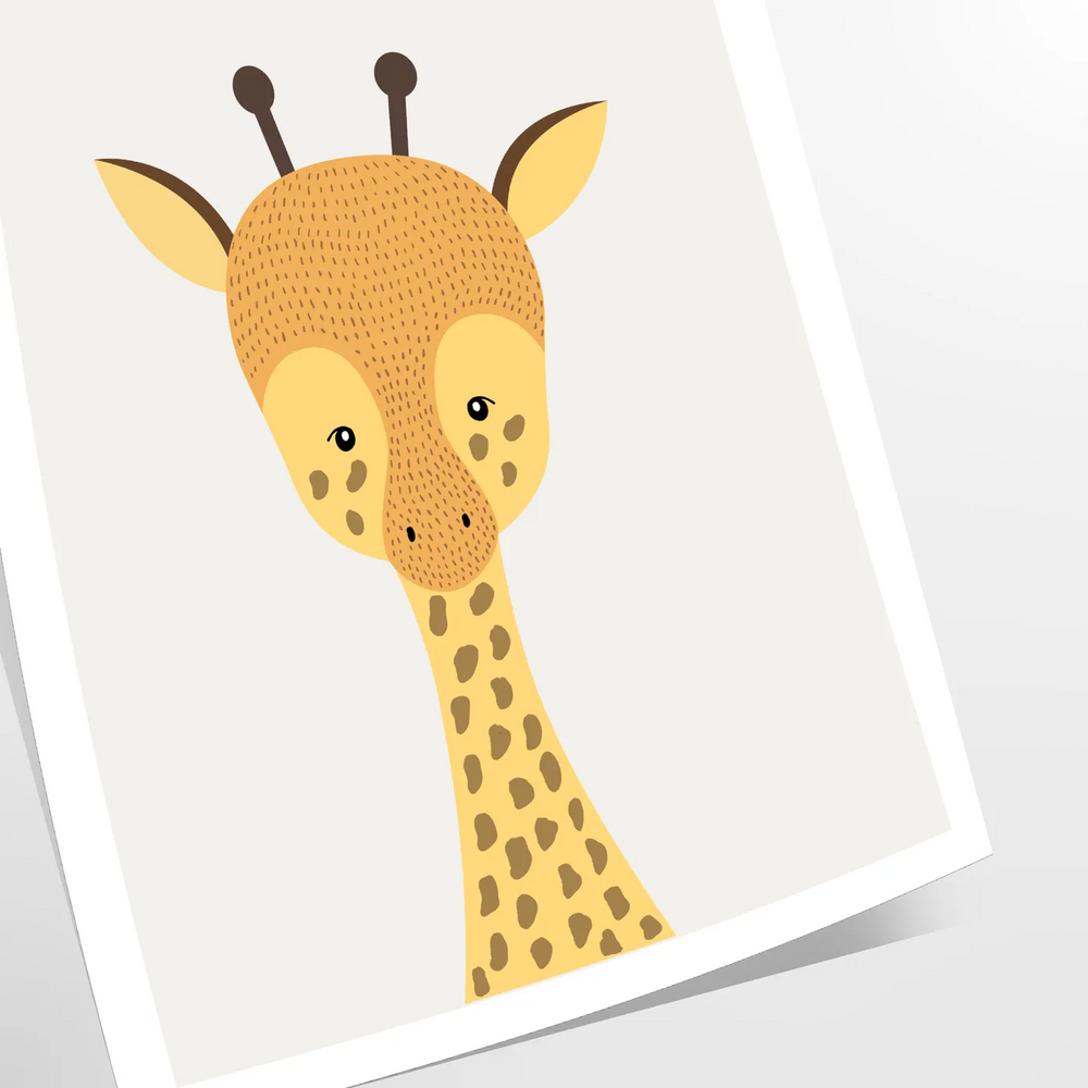 A giraffe silhouette against a textured brown and green background