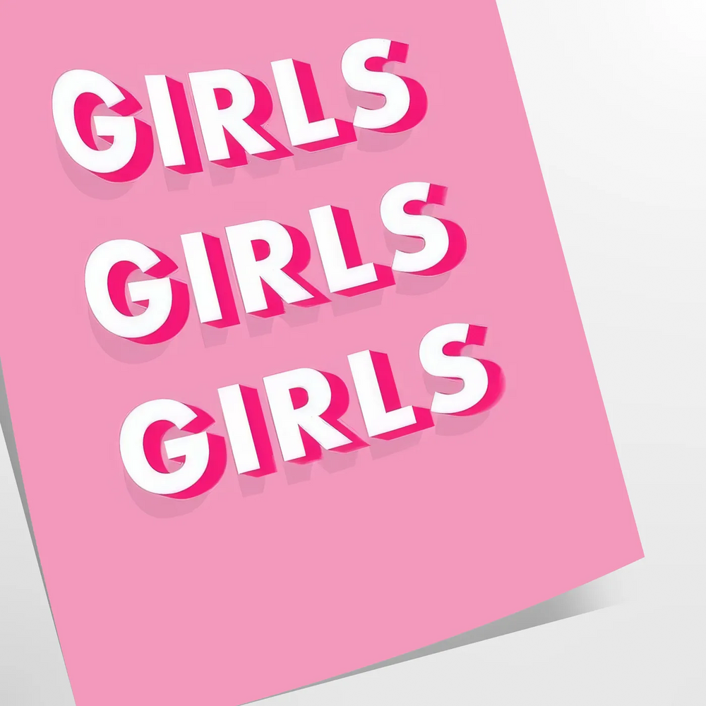 A group of diverse girls in playful poses, featuring warm brown and white tones
