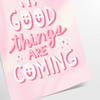 Abstract design with warm brown and red tones featuring motivational text