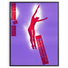 Abstract design with bold purple and red colors in a modern style - in a black frame