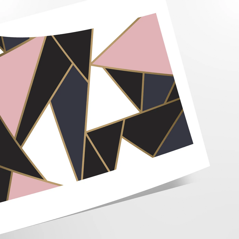 Abstract graphic design featuring bold black and green shapes