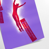 Abstract design with bold purple and red colors in a modern style - as a rolled, unframed print