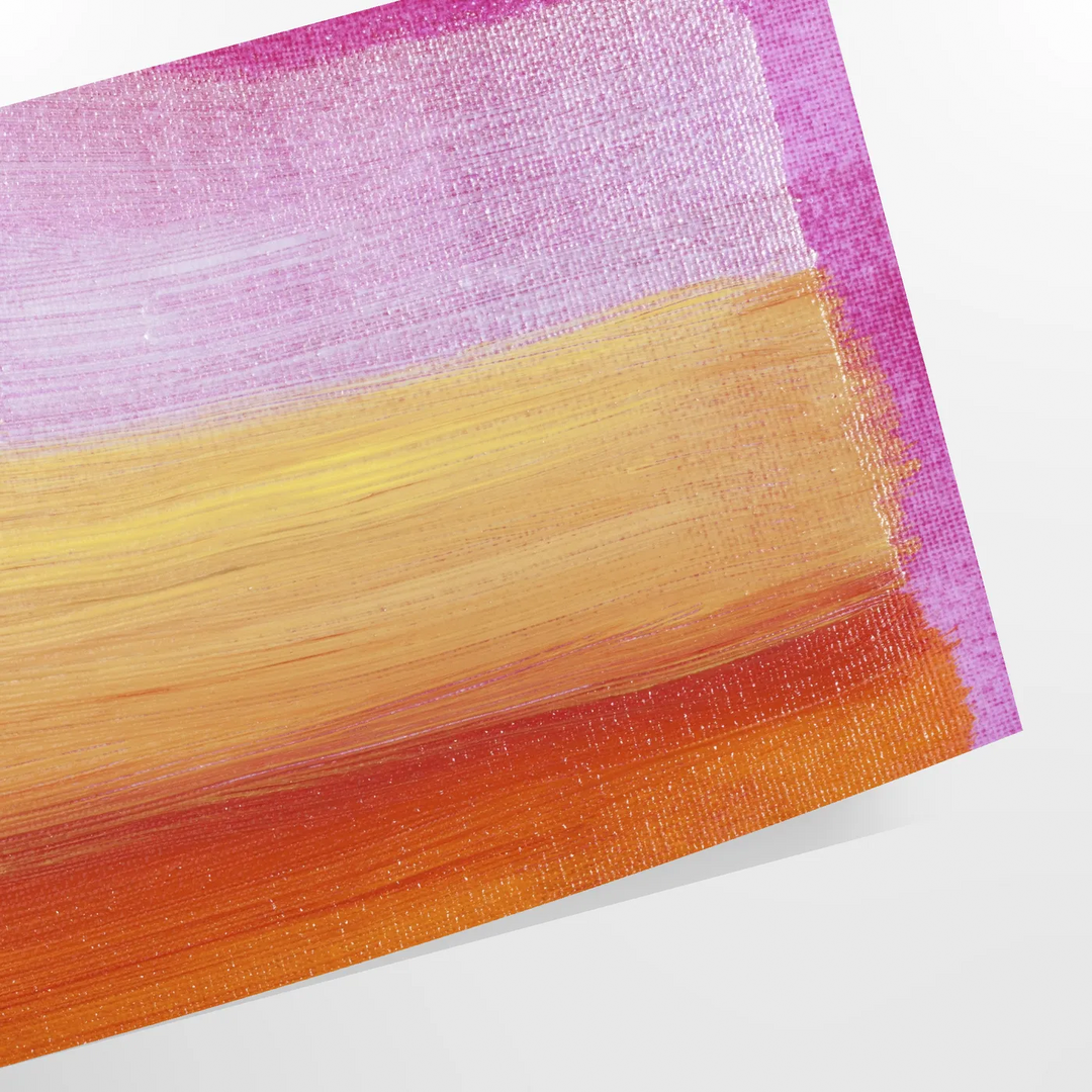 Abstract graphic print featuring green and blue space elements - as a rolled, unframed print