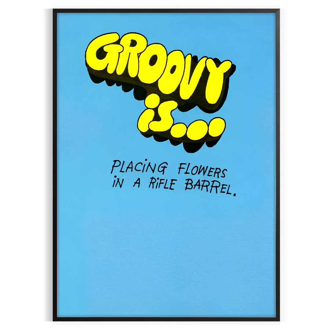 Colorful flowers arranged in a ripple barrel, featuring bold yellow and black tones