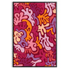 Fluid pattern design in rich browns and oranges resembling a lava lamp - in a black frame