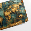 pintura al óleo en impasto abstracto con tonos verdes exuberantes y pinceladas texturizadas - como impresión enrollada, sin marco