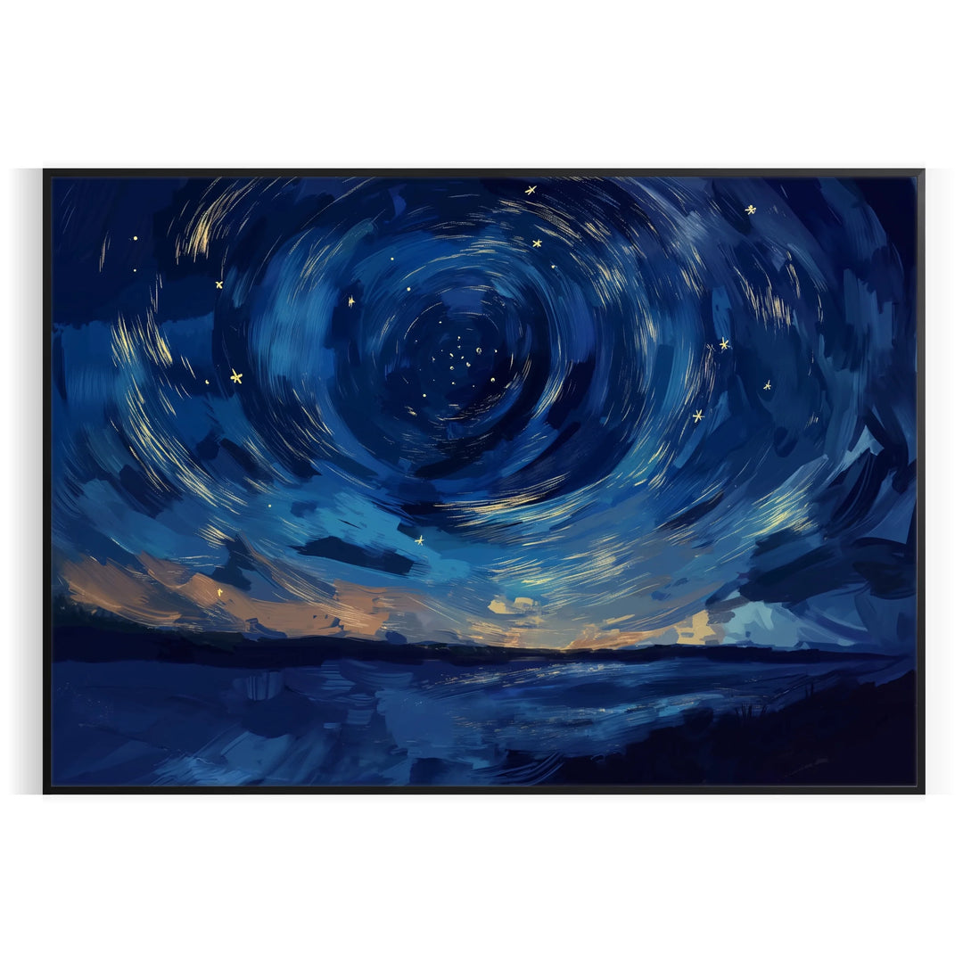 Impressionist landscape with serene greens and blues