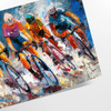 Paesaggio impressionista con verdi lussureggianti e blu tranquilli - come stampa arrotolata, senza cornice