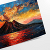 Impressionist artwork featuring a blend of black and orange hues - as a rolled, unframed print