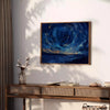Impressionist landscape with serene greens and blues - styled on a counter with eucalyptus and a bowl of lemons