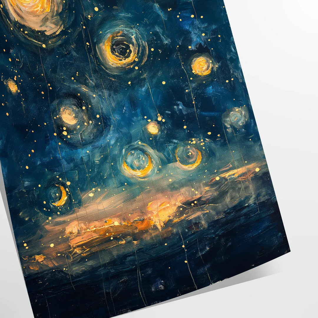 Impressionist landscape featuring soft greens and grays - as a rolled, unframed print