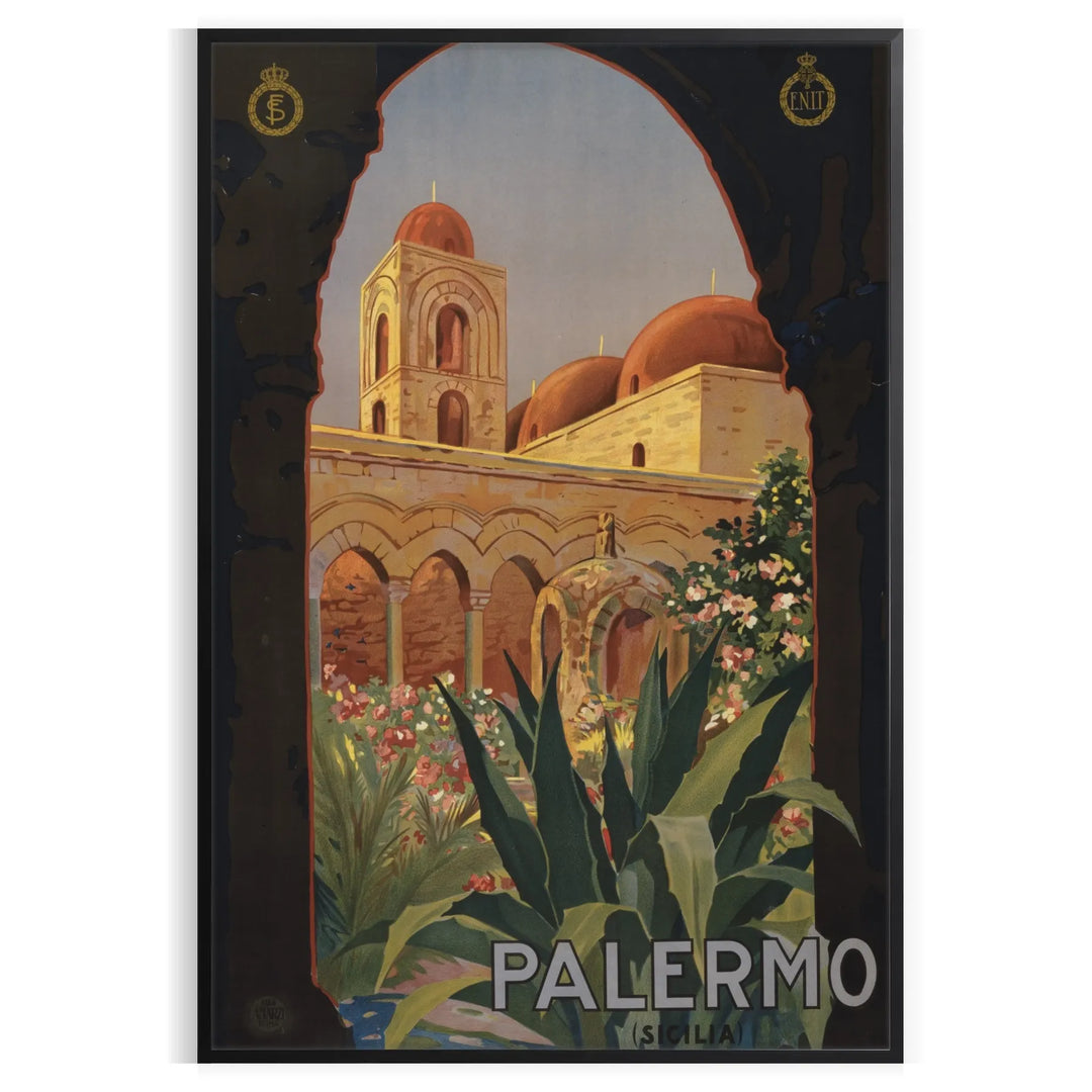 Illustration of Italy's landscapes with green hills and gray skies