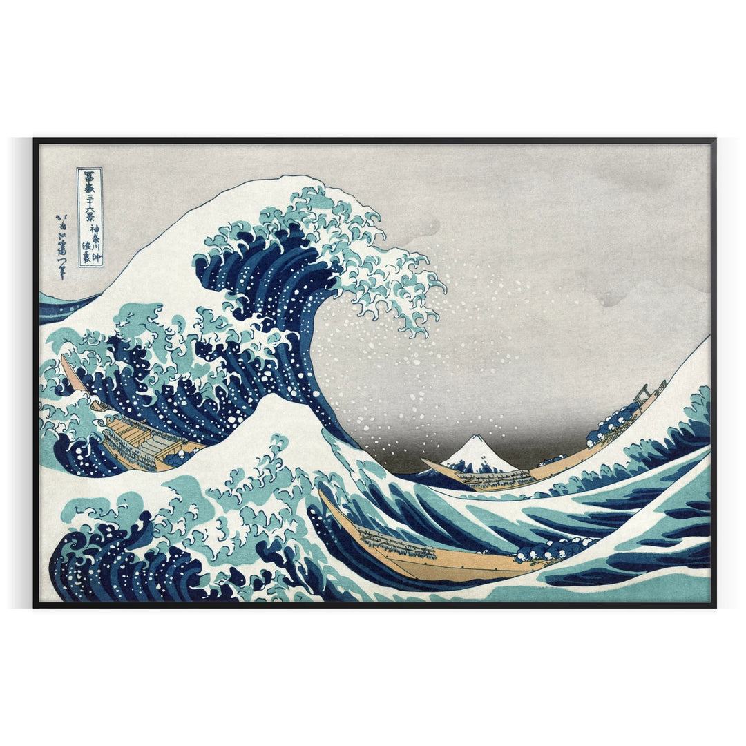 Serene landscape featuring traditional Japanese elements in soft blue and gray tones