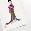 A serene Japanese landscape featuring soft gray and white tones - as a rolled, unframed print