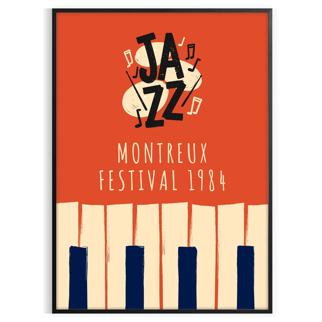 Abstract depiction of musicians playing at a jazz festival with green and black tones