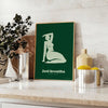A serene yoga scene with calming green and gray tones - styled on a counter with eucalyptus and a bowl of lemons