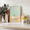 A kitchen scene featuring earthy browns and greens in a modern style - styled on a counter with eucalyptus and a bowl of lemons