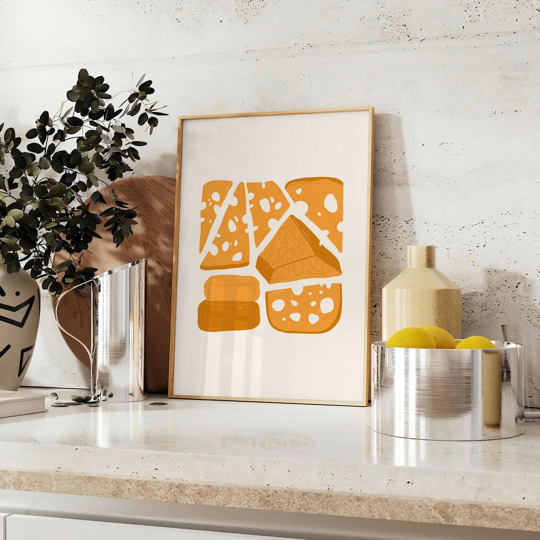 A kitchen scene featuring earthy brown and green tones with various utensils - styled on a counter with eucalyptus and a bowl of lemons