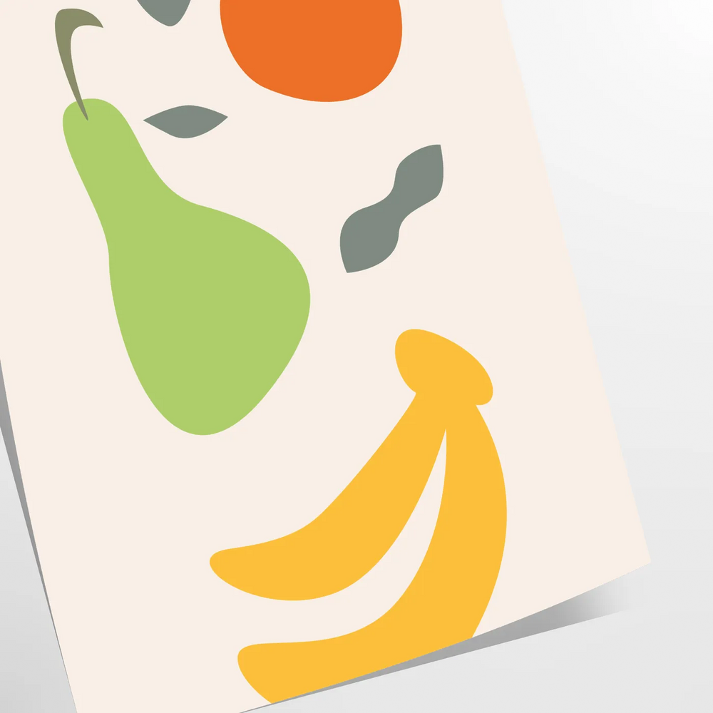 A 90s kitchen-themed poster featuring gray and yellow hues