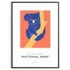 affiche koala vibrante nuances orange bleu intérieur cadeau une touche exotisme chaleur espace disponible A4 cm A0 - dans un cadre noir