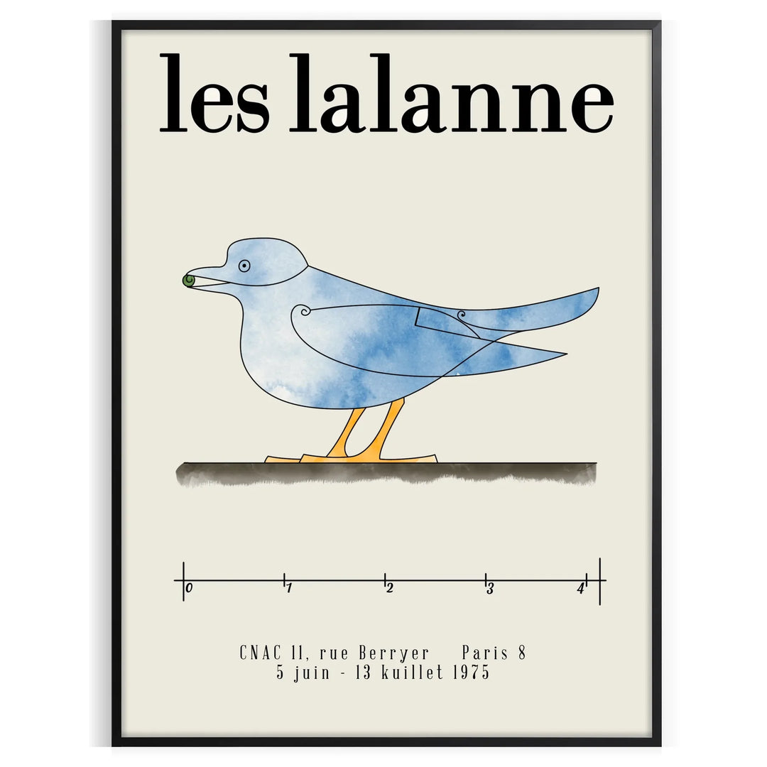 Vintage illustration of animals by Les Lalanne in muted gray and green tones