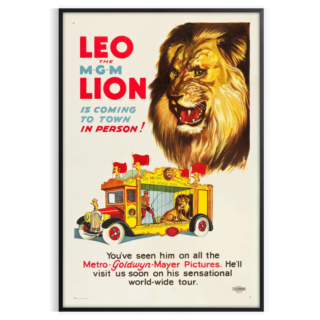 A stylized lion illustration in earthy browns and yellows, evoking a safari theme