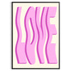 Abstract design featuring pink and purple hues with motivational text - in a black frame