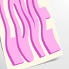 Abstract design featuring pink and purple hues with motivational text
