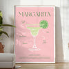 Uma ilustração colorida de um coquetel Margarita com tons verdes e laranjas - num quarto luminoso e minimalista com planta e poltrona