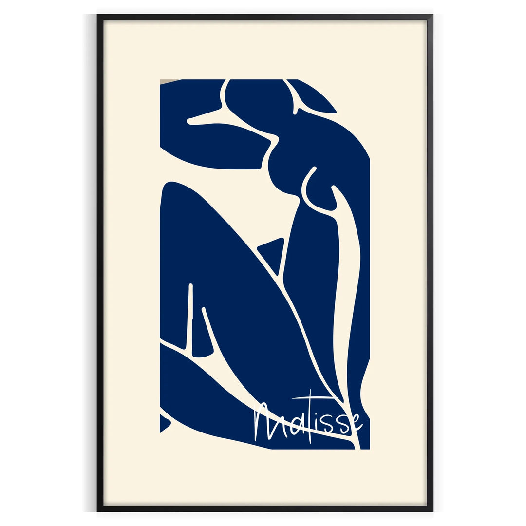 Gray and white cut-out shapes in Matisse's papier découpés style