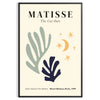 Abstract cut-out shapes in bold colors inspired by Matisse - in a black frame