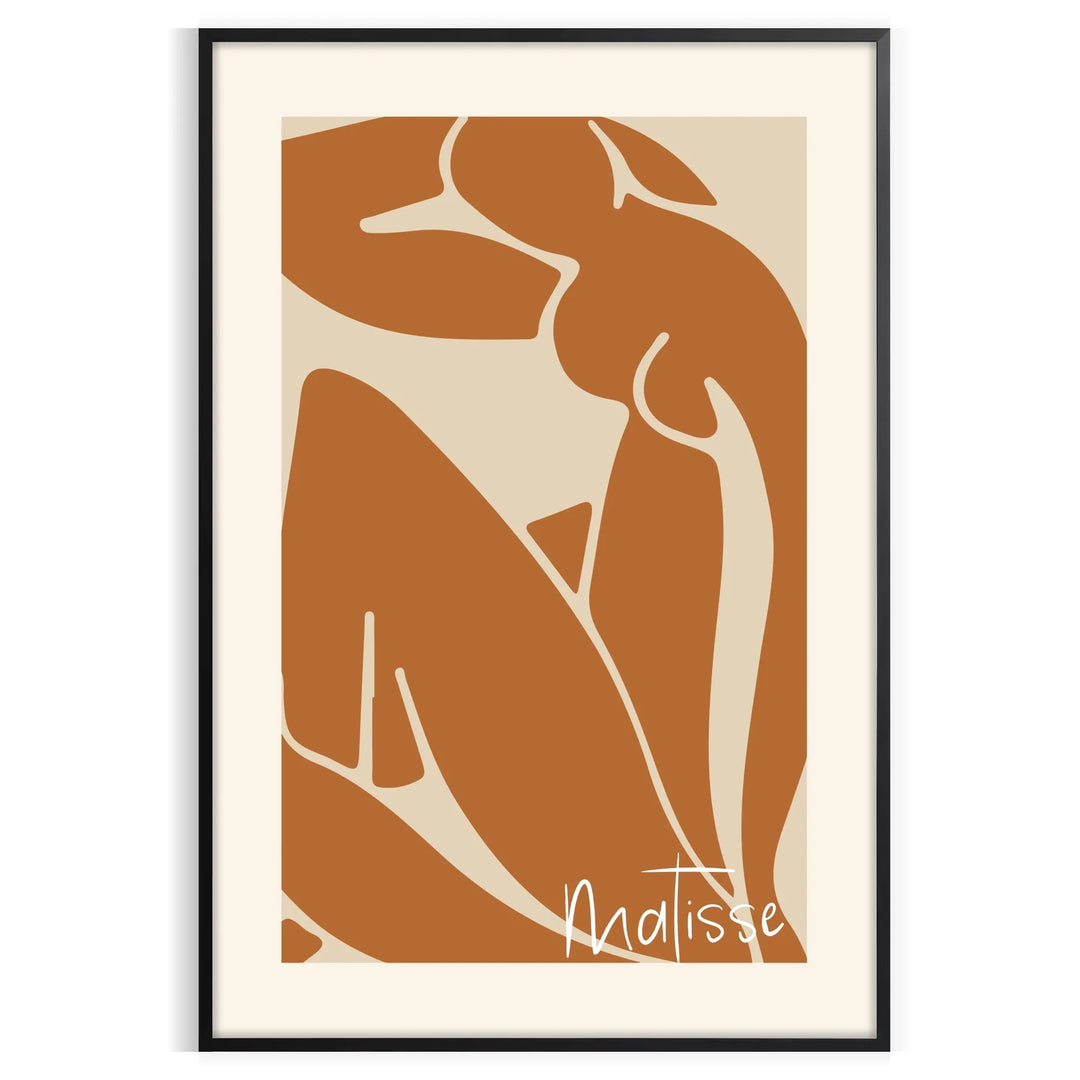 Colorful abstract cut-out shapes in the style of Matisse