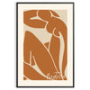 Colorful abstract cut-out shapes in the style of Matisse - in a black frame