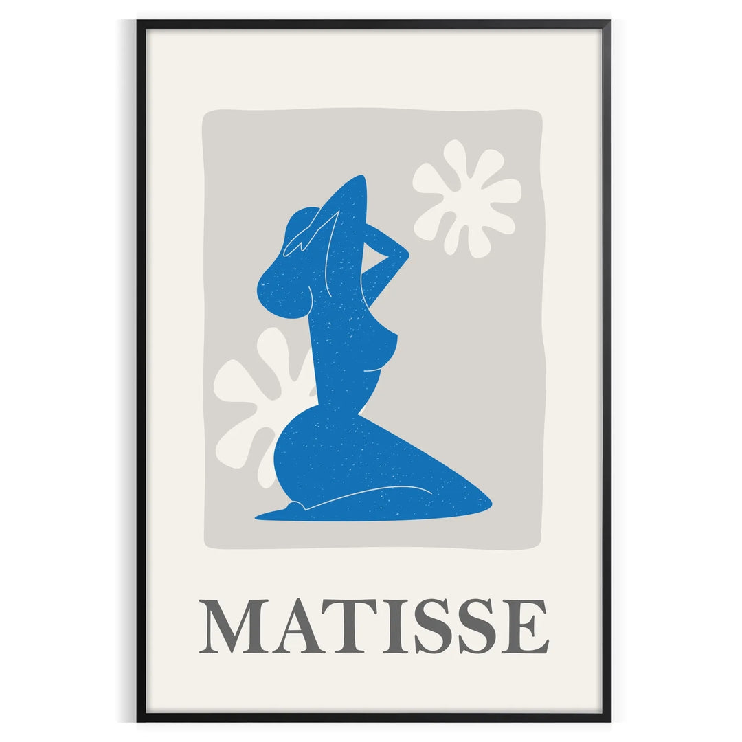 Poster of Matisse paper cutouts showing abstract organic shapes composition