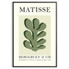 Matisse papier découpés poster with gray and white abstract cutout shapes - in a black frame