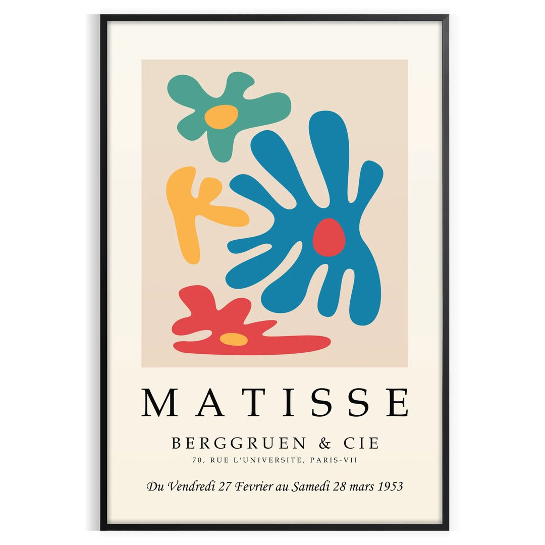 Abstract cut-out design in white and yellow by Matisse