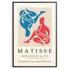 Colorful abstract cut-out shapes in the style of Matisse - in a black frame