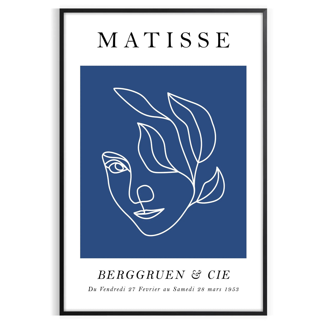 Black and white Matisse cut-outs poster, abstract papier découpés artwork