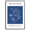 Black and white Matisse cut-outs poster, abstract papier découpés artwork - in a black frame