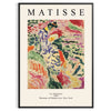 Abstract composition with bold colors and shapes inspired by Matisse - in a black frame