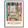Matisse-inspired cutout design with orange and blue shapes - in a black frame