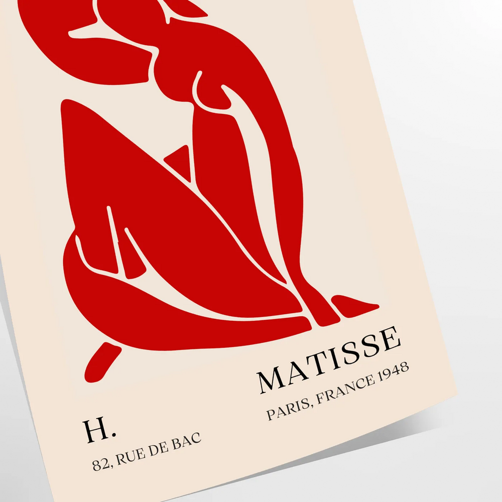 Abstract shapes and bold colors in Matisse style