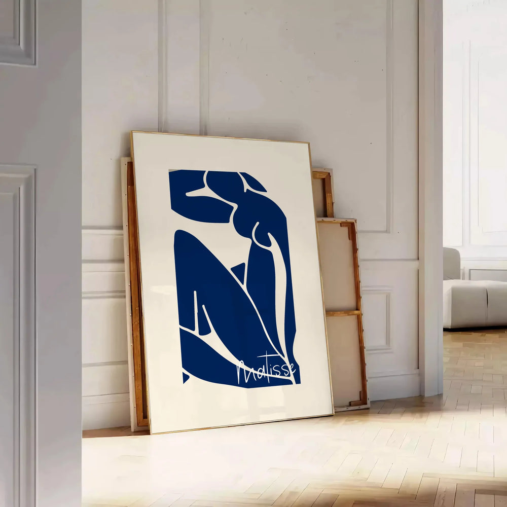 Gray and white cut-out shapes in Matisse's papier découpés style