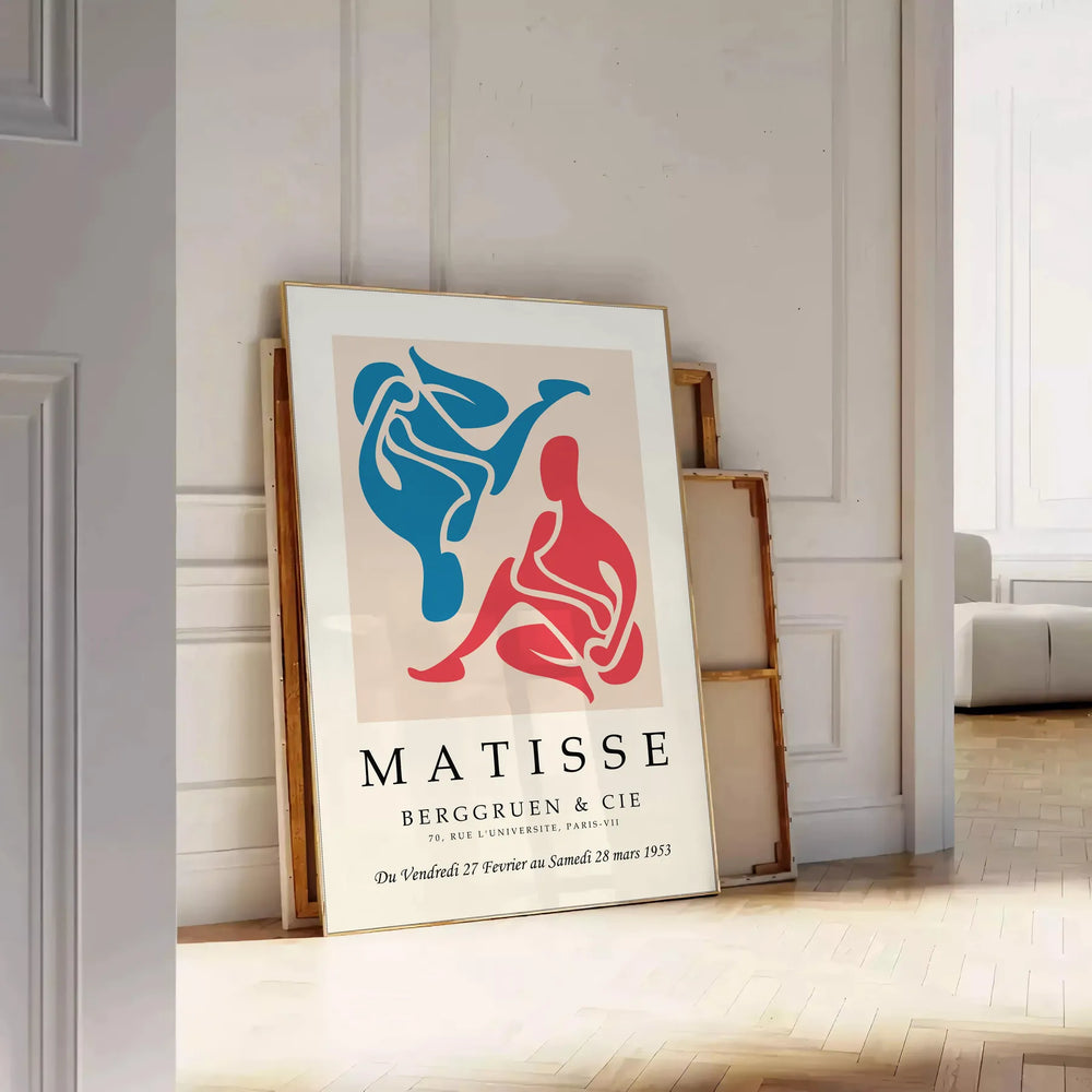 Colorful abstract cut-out shapes in the style of Matisse