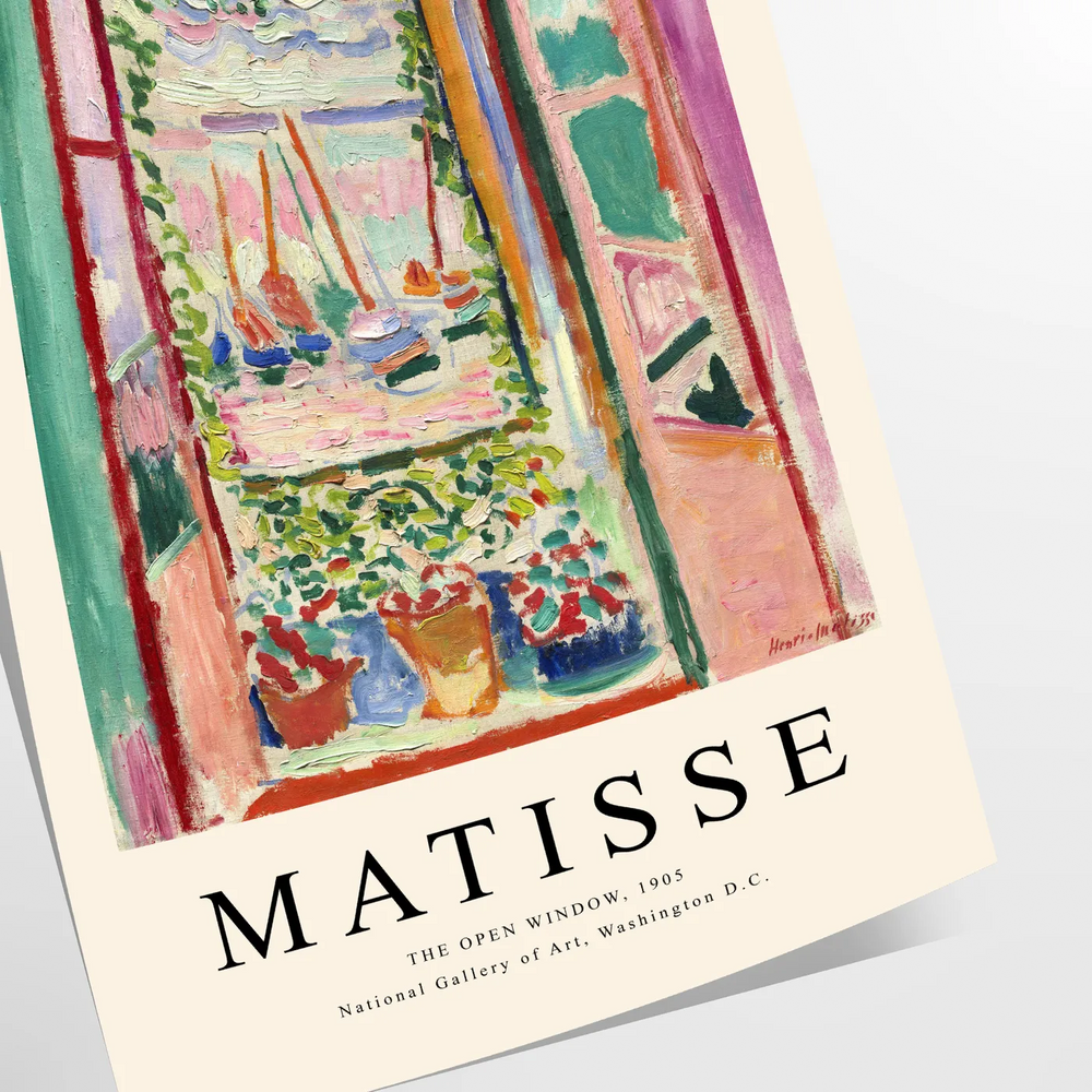 Matisse-inspired cutout design with orange and blue shapes