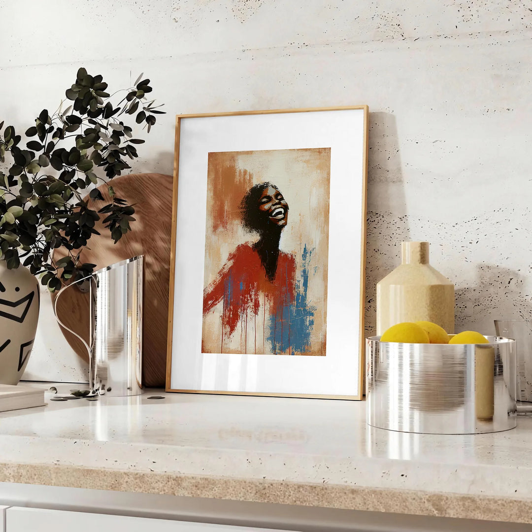 Minimalist portrait featuring bold red and green colors - styled on a counter with eucalyptus and a bowl of lemons