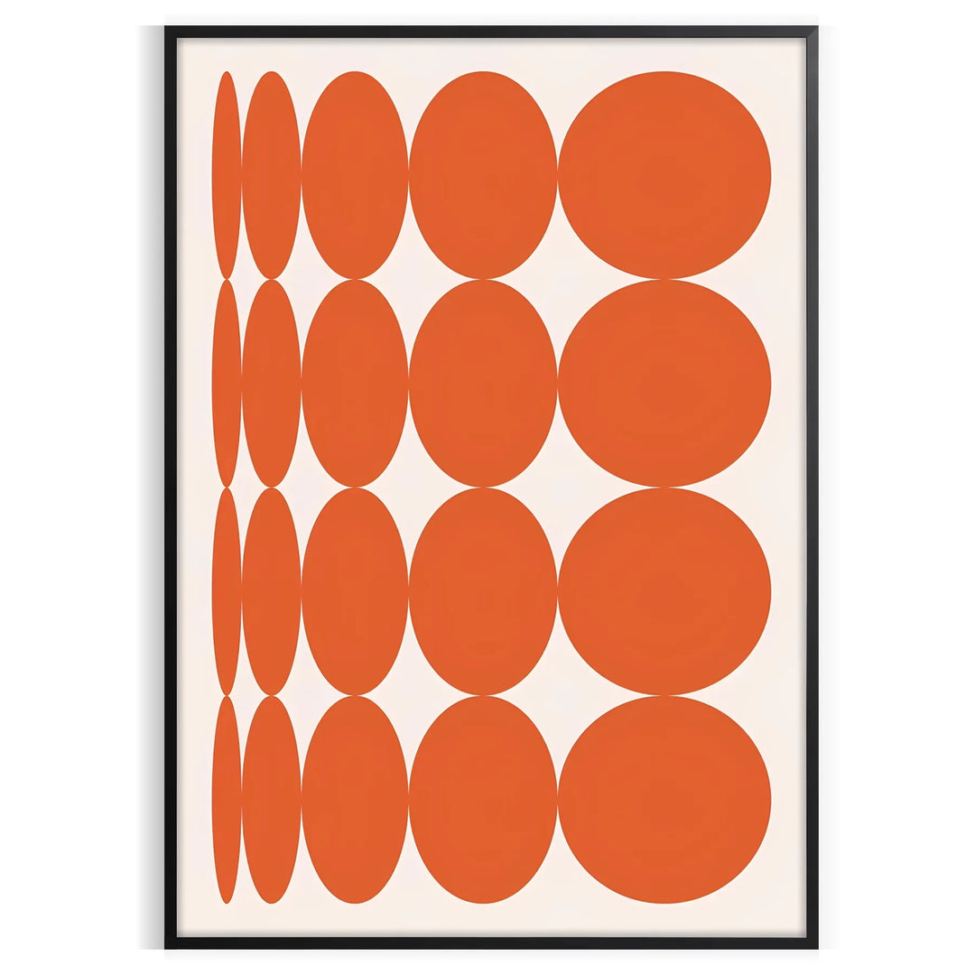 Abstract composition with orange and earthy brown tones in a modern style